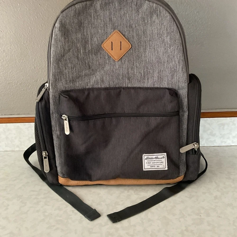 Eddie Bauer Gray and Black Backpack
